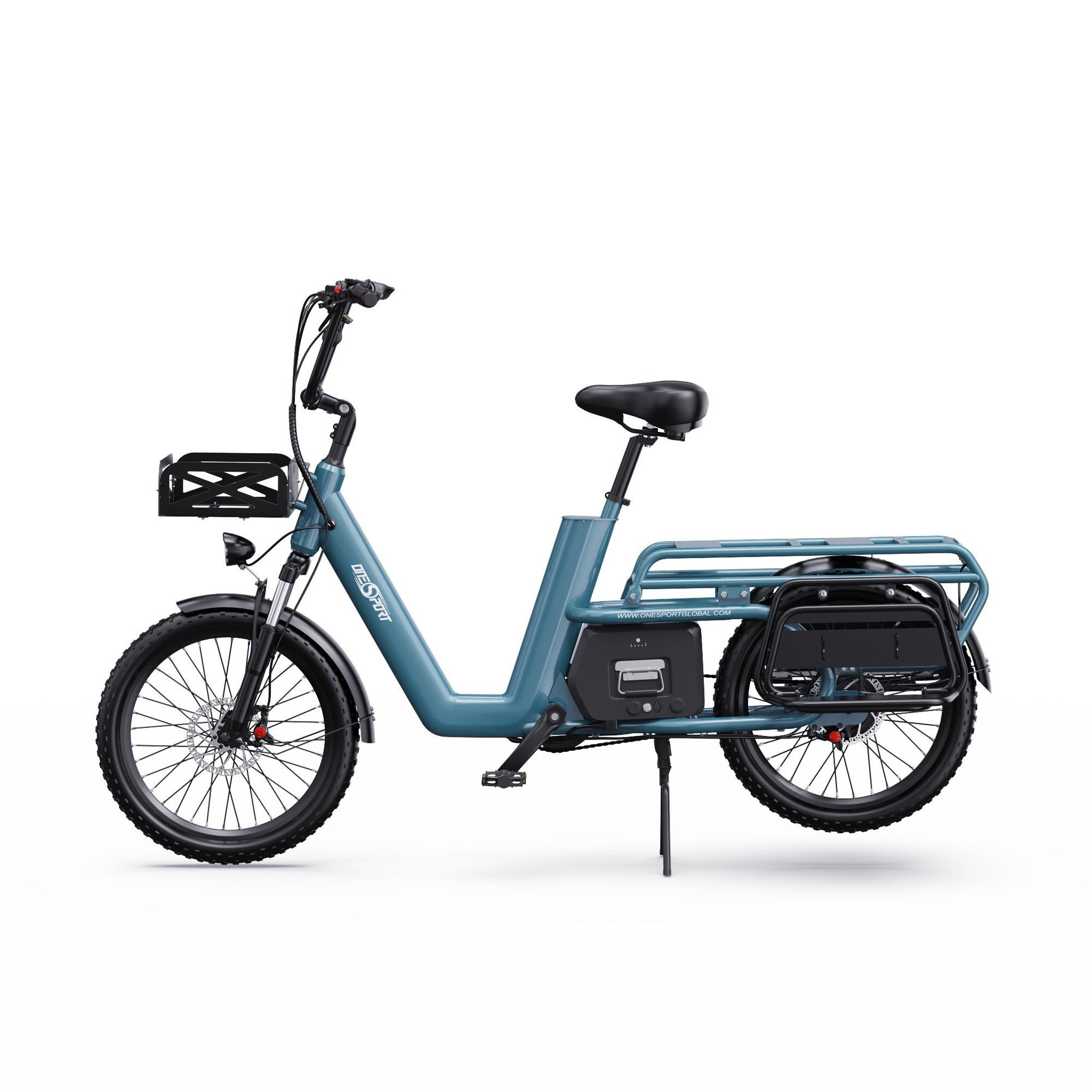 ONESPORT Vélo cargo électrique OneSport OT01 20  à cadre ouvert, batterie 48 V 27 Ah