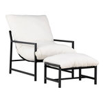 Paris Prix Fauteuil de Jardin & Repose-Pieds  Corso  86cm Noir