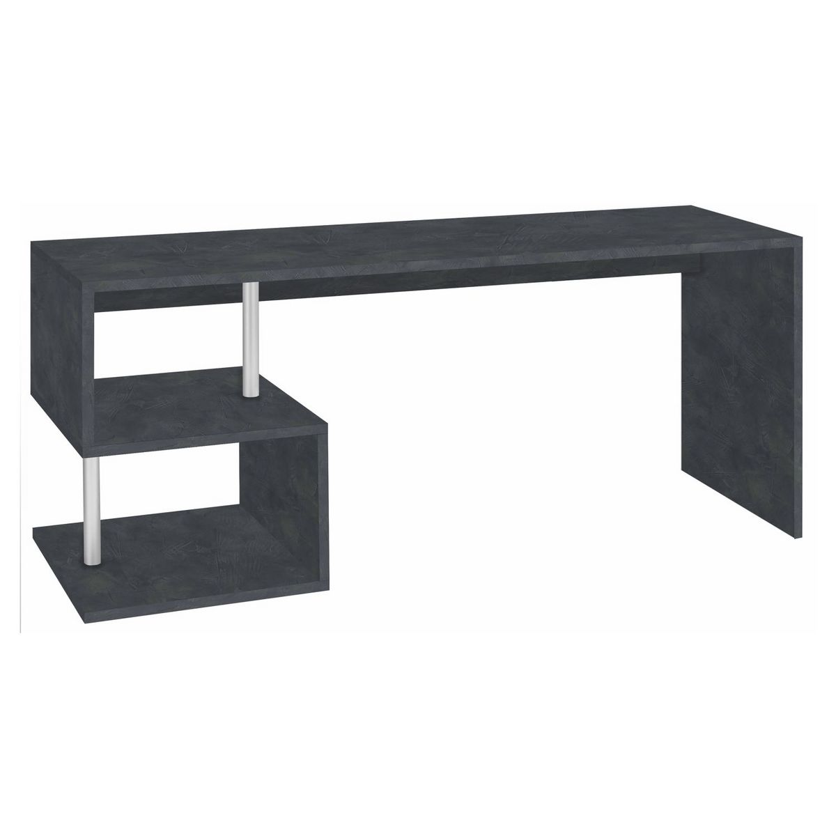 Bureau droit moderne avec étagère 180 cm SANTA