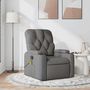 Voir la diapositive 1 : VIDAXL Fauteuil de massage inclinable Gris fonce Tissu