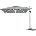 Habitat et Jardin Parasol jardin déporté led alu  Sun 3 Luxe  3 x 3 m - Gris