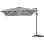 Voir la diapositive 1 : Habitat et Jardin Parasol jardin déporté led alu  Sun 3 Luxe  3 x 3 m - Gris