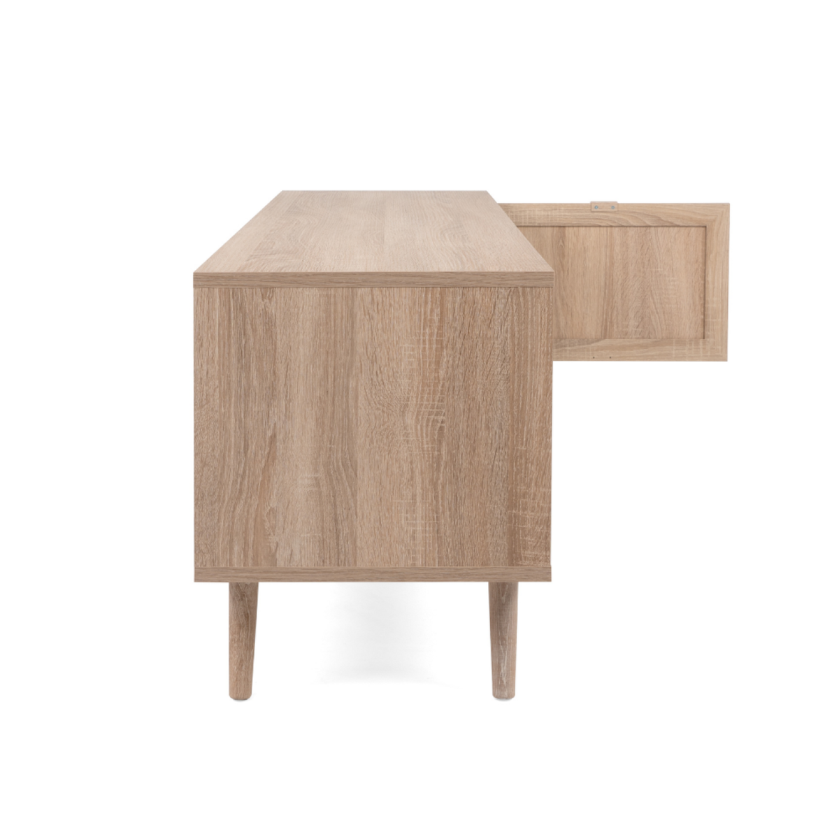 CONCEPT USINE Meuble TV en bois avec placards effet cannage TIVAT