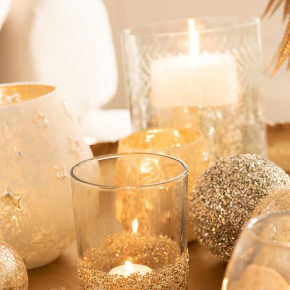 Paris Prix Photophore en Verre Déco  Craquelé  20cm Argent