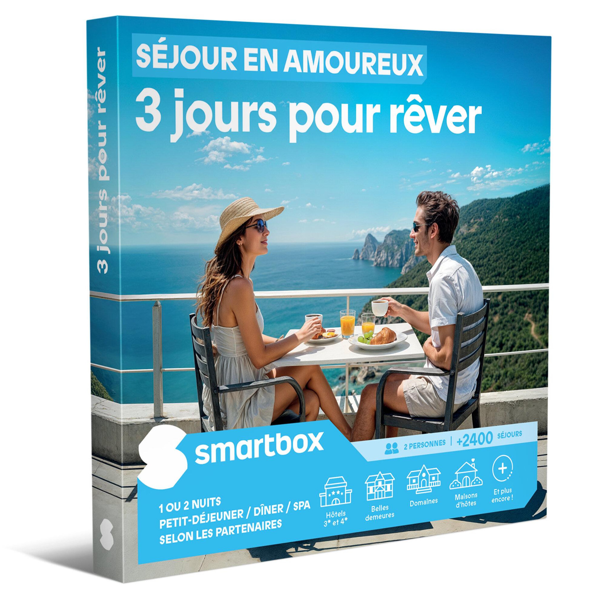 Smartbox Séjour en amoureux - 3 jours pour rêver - coffret cadeau séjour