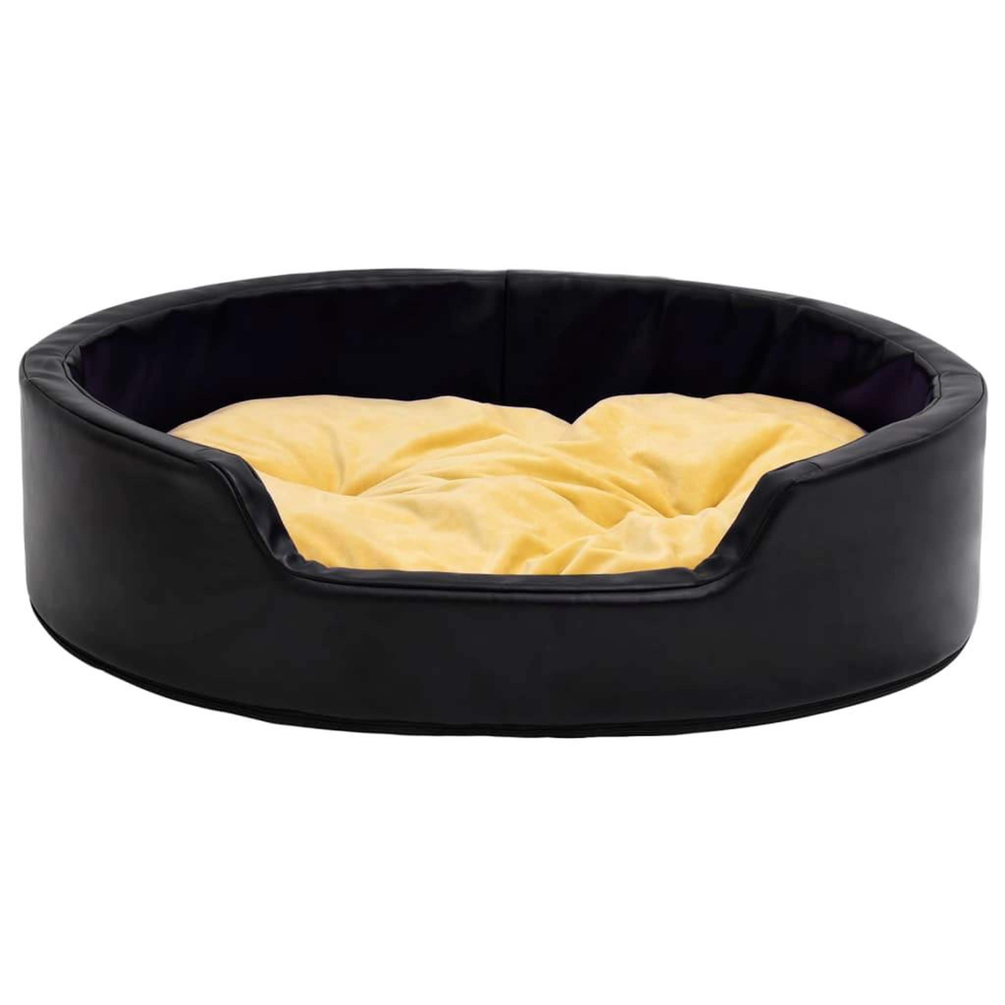 Voir la diapositive 3 : VIDAXL Lit pour chiens Noir et jaune 99x89x21 cm Peluche et similicuir