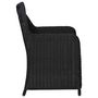 Voir la diapositive 5 : VIDAXL Ensemble a manger de jardin 5 pcs Noir