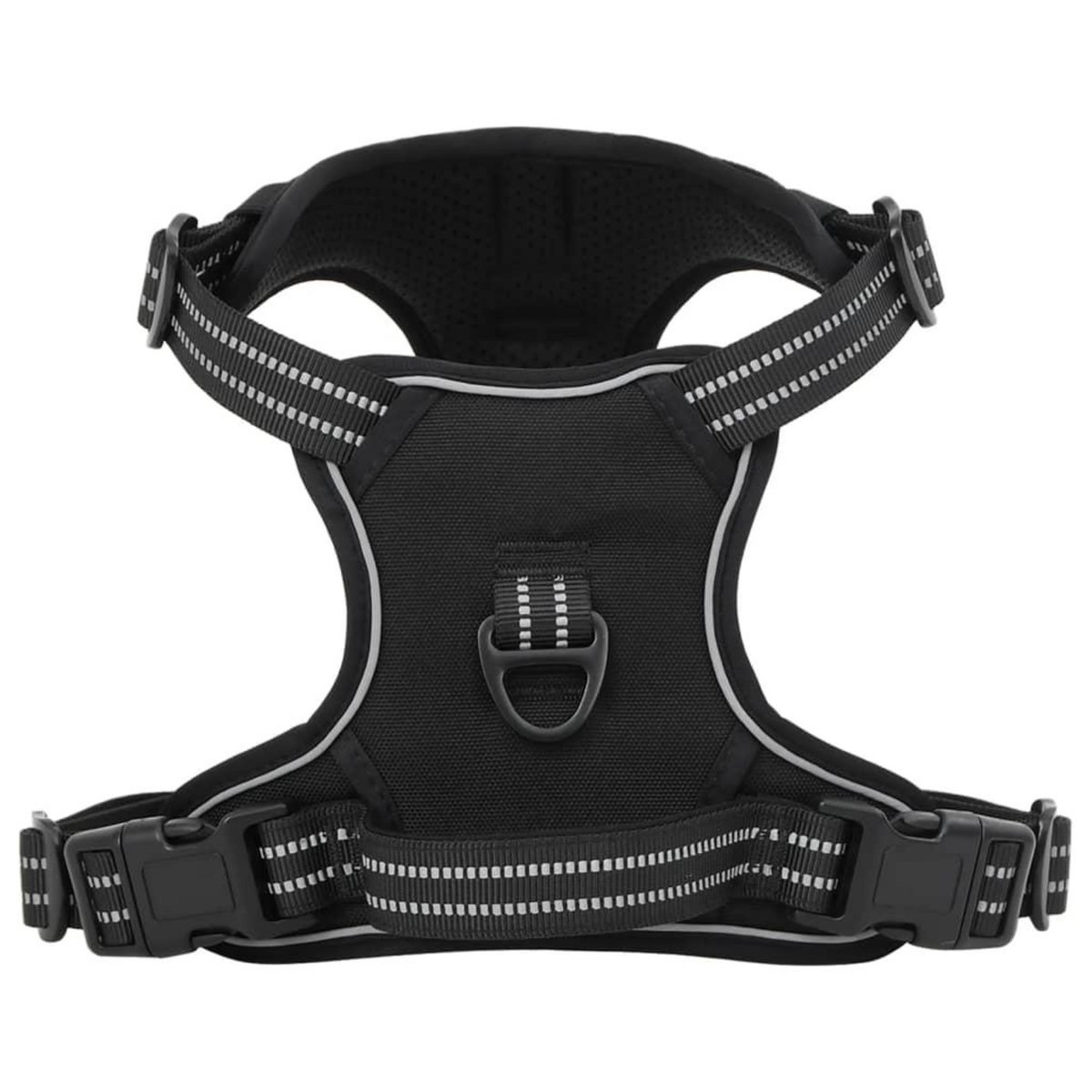 VIDAXL Harnais pour chien avec laisse et collier reglables noir S