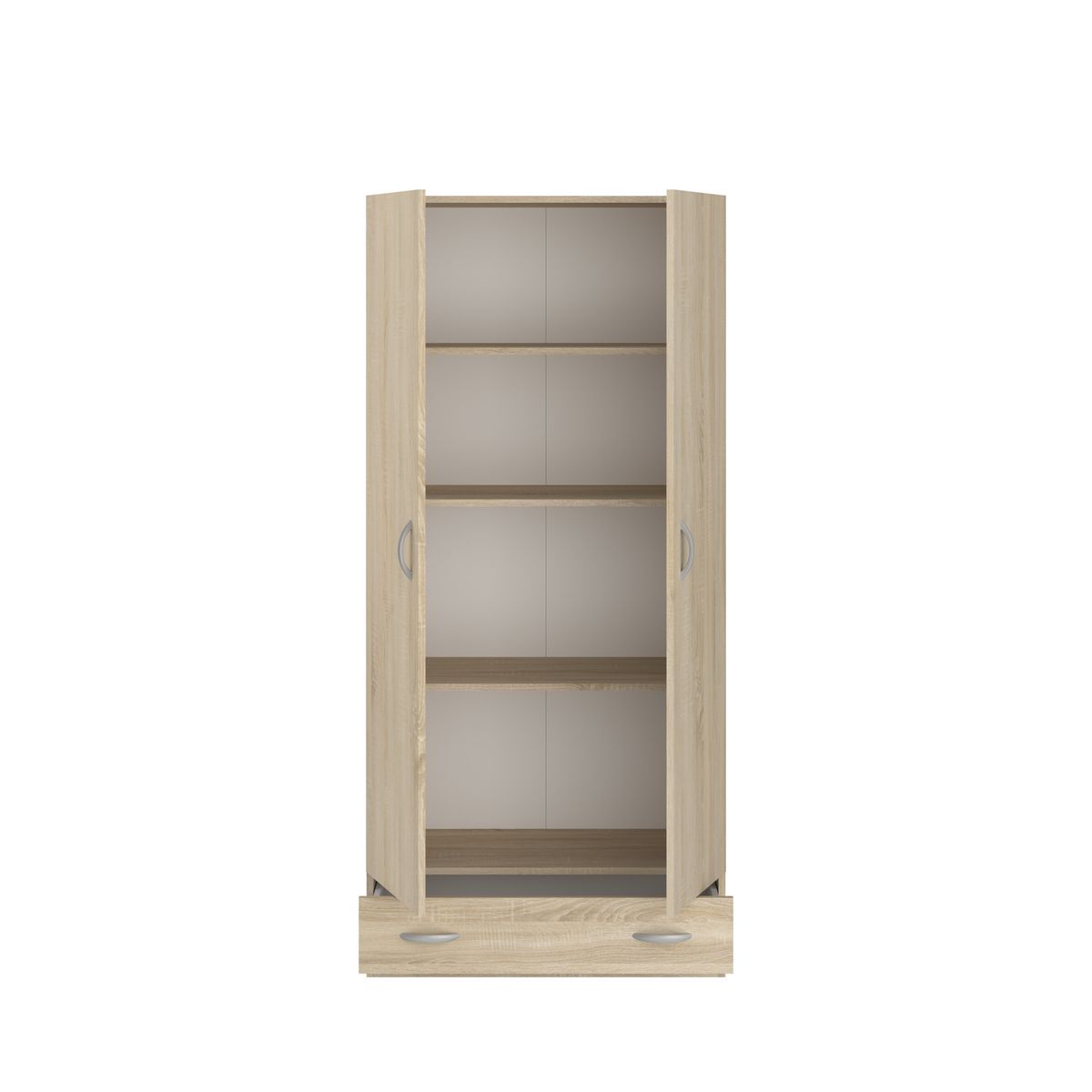 Armoire 2 portes 1 tiroir L78cm HOUSTON