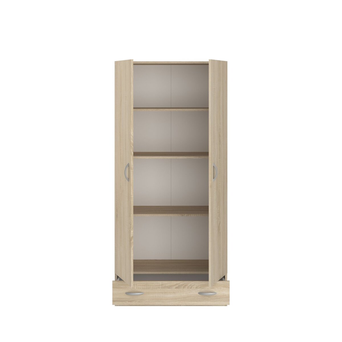 Armoire 2 portes 1 tiroir L78cm HOUSTON