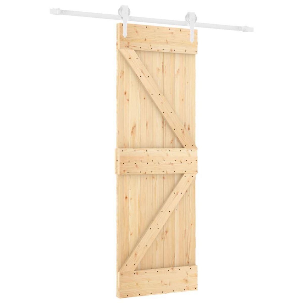 VIDAXL Porte coulissante et kit de quincaillerie 70x210 cm pin massif