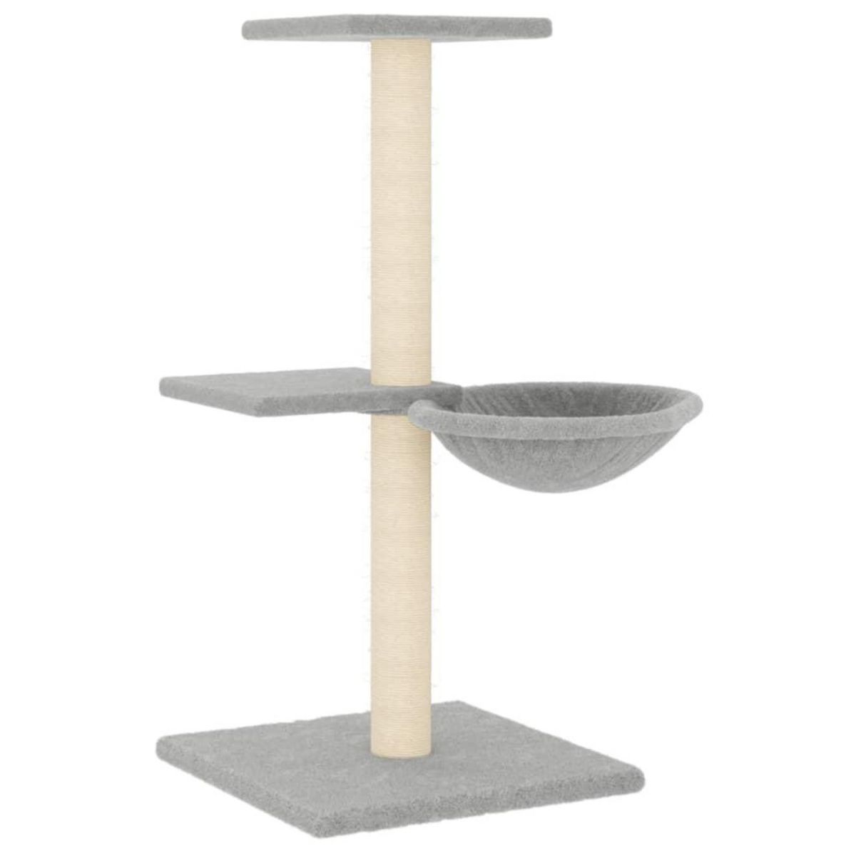 VIDAXL Arbre a chat avec griffoirs en sisal gris clair 72 cm