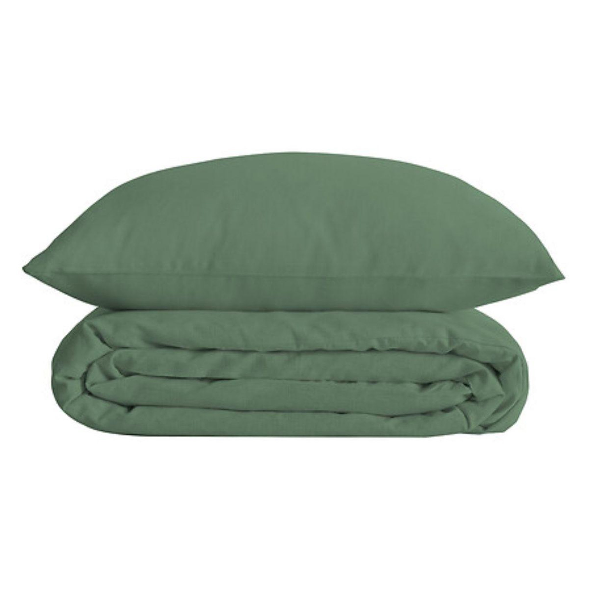 Voir la diapositive 3 : ATMOSPHERA Parure de lit 3 pièces  percale  240x220cm tilleul
