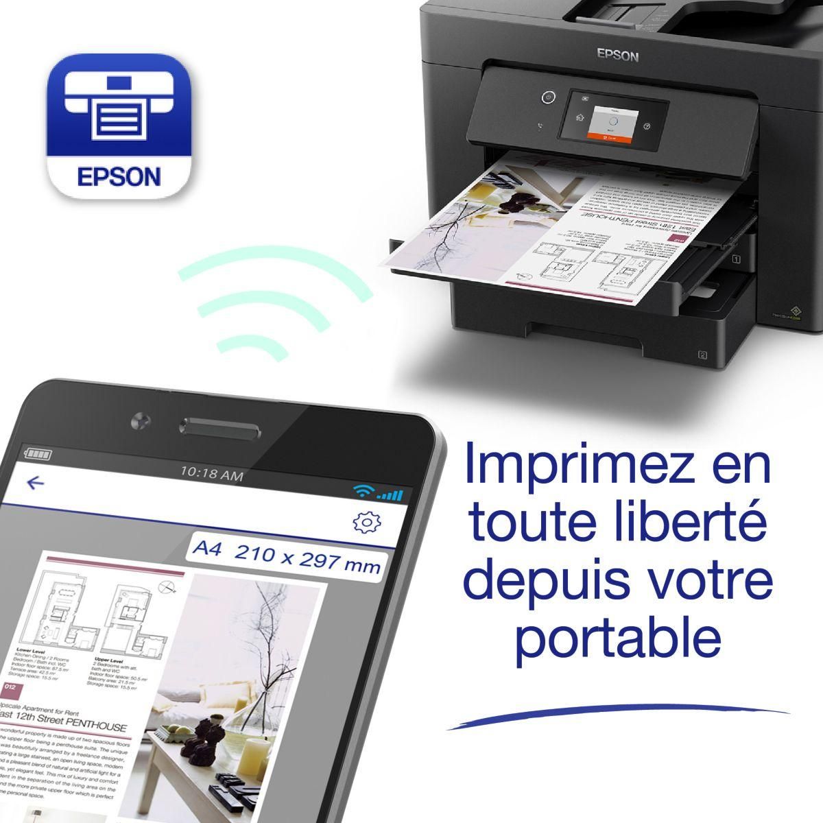 Epson Imprimante jet d'encre WorkForce WF-7835DTWF