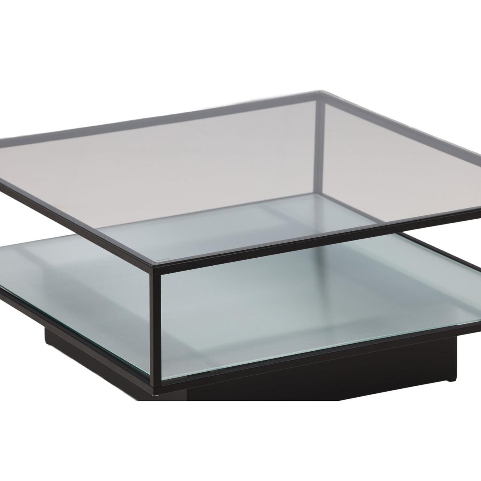 Voir la diapositive 4 : Paris Prix Table basse design en verre  maglehem  90cm noir