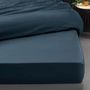 Voir la diapositive 3 : Paris Prix Drap Housse  Percaline  140x190cm Bleu Nuit