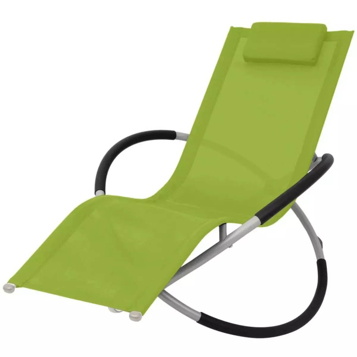 VIDAXL Chaise longue geometrique d'exterieur Acier Vert