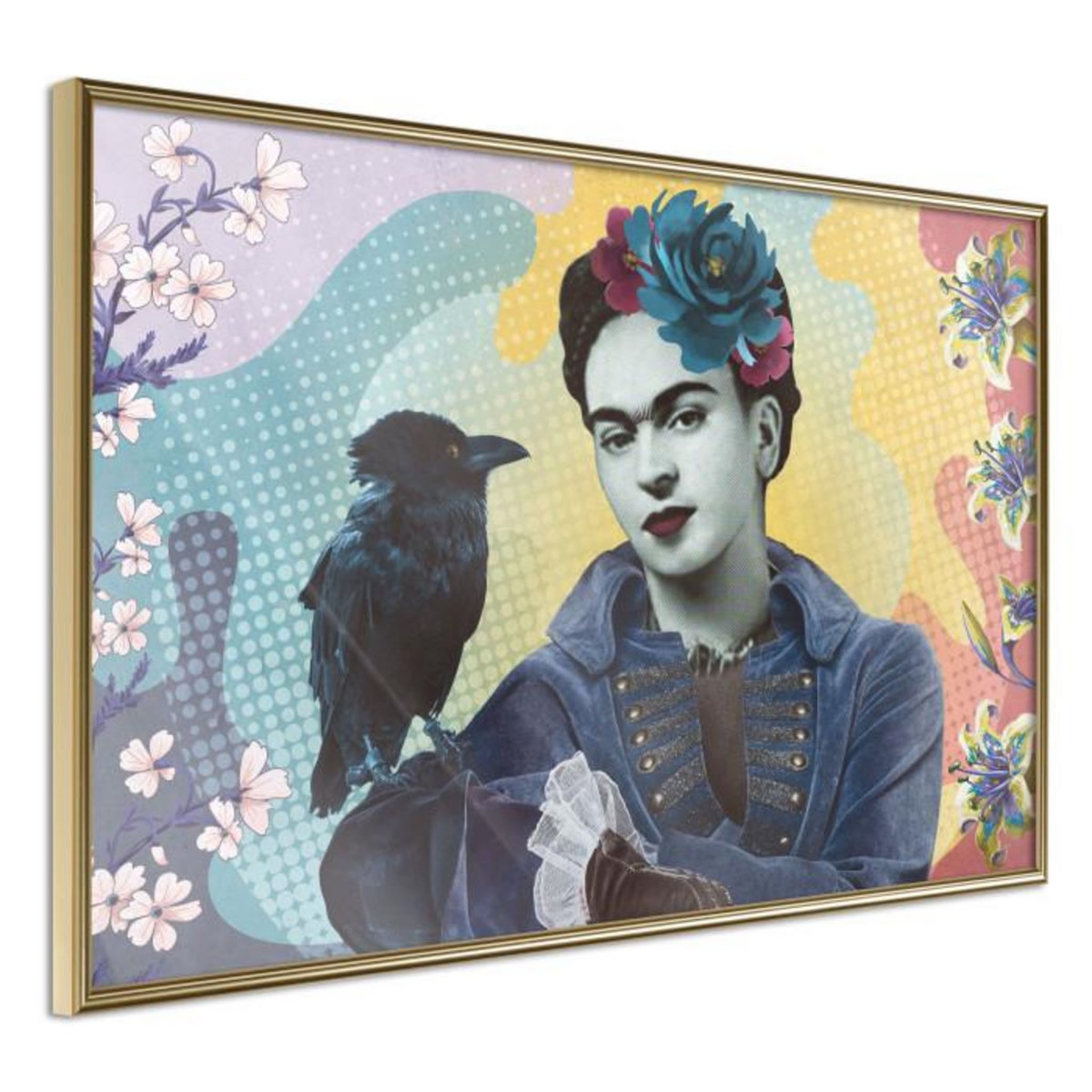 Paris Prix Affiche Murale Encadrée  Frida with a Raven