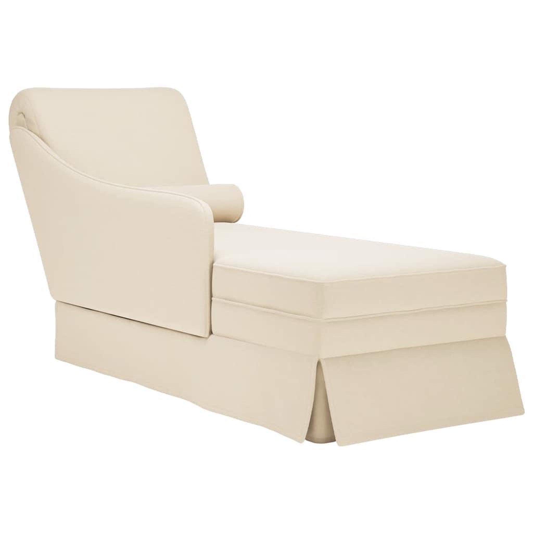 VIDAXL Fauteuil long avec traversin et accoudoir droit rose lin