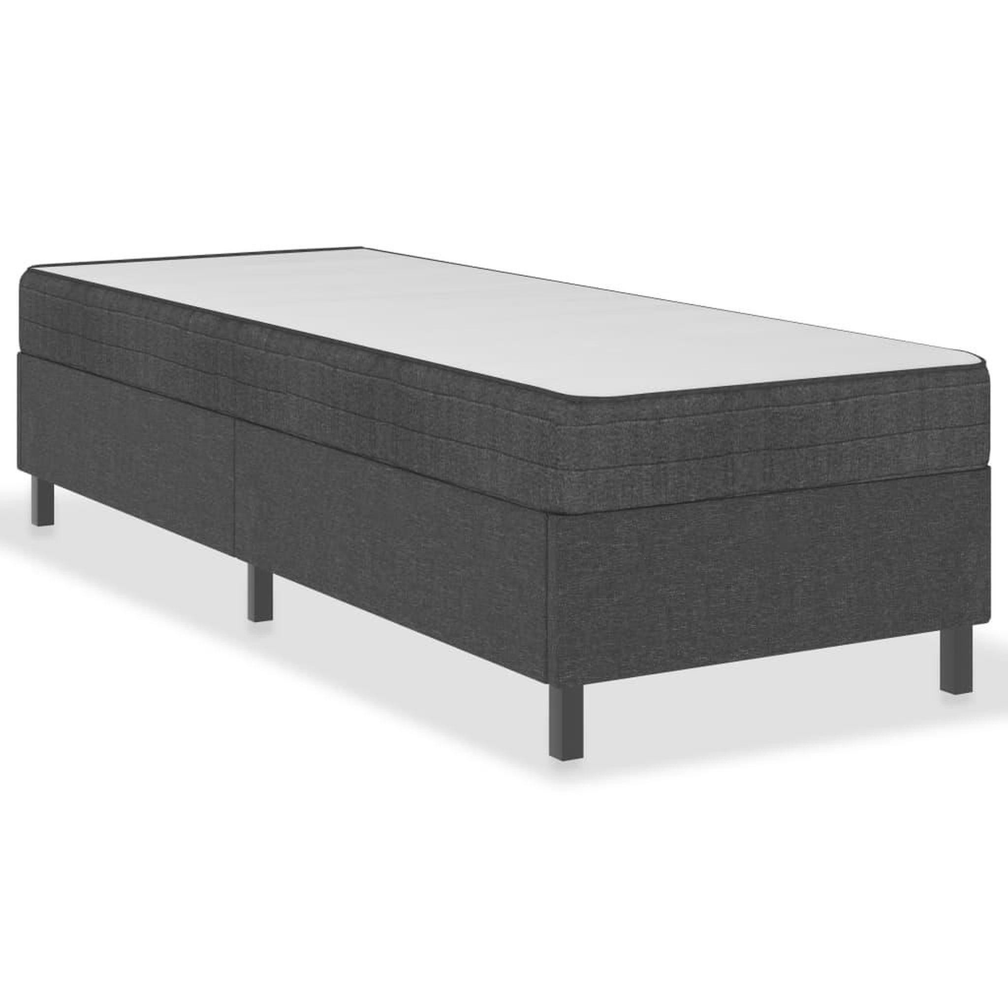 Voir la diapositive 2 : VIDAXL Sommier a lattes de lit Gris Tissu 90x200 cm