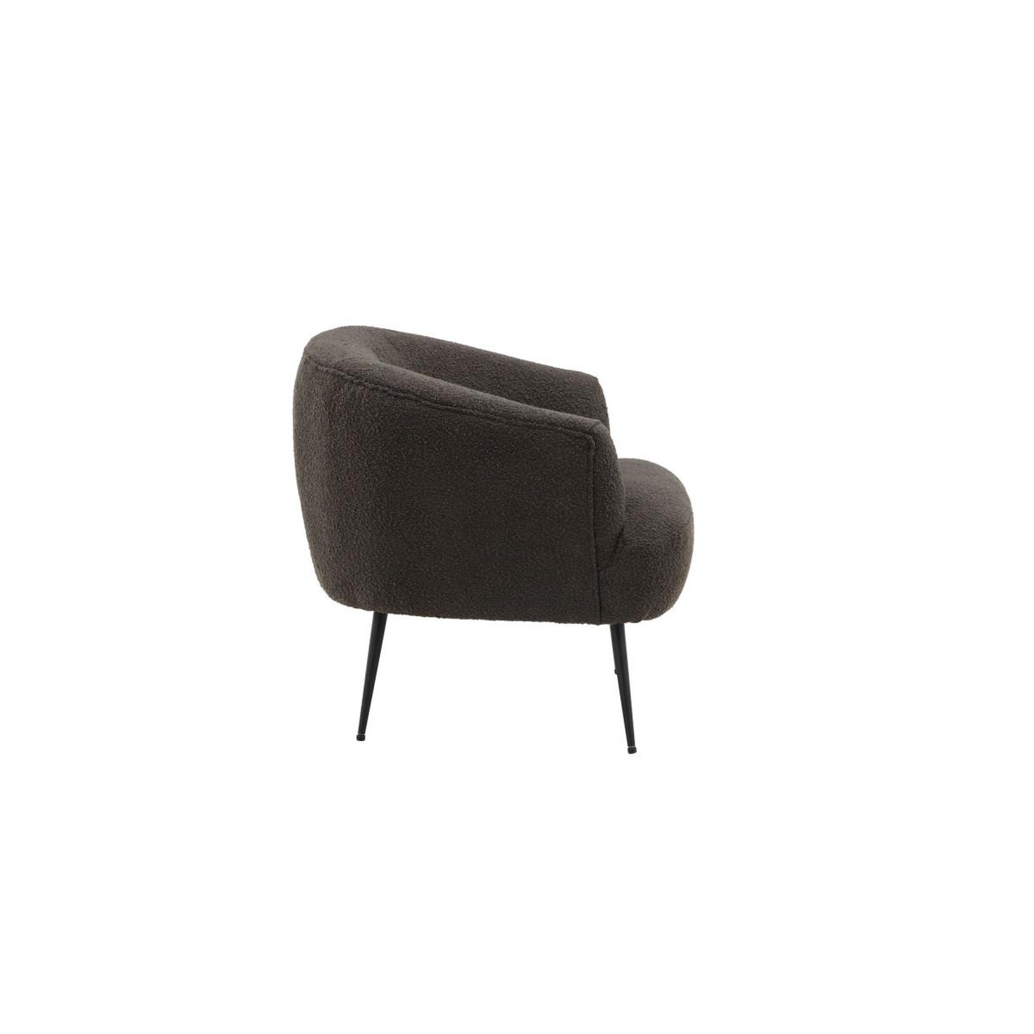 Voir la diapositive 2 : Paris Prix Fauteuil en tissu bouclette  derry  79cm gris foncé