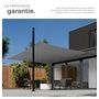 Voir la diapositive 4 : tectake Voile d'ombrage triangulaire rectangulaire avec une protection UV 50+ gris 3,6 x 3,6 m