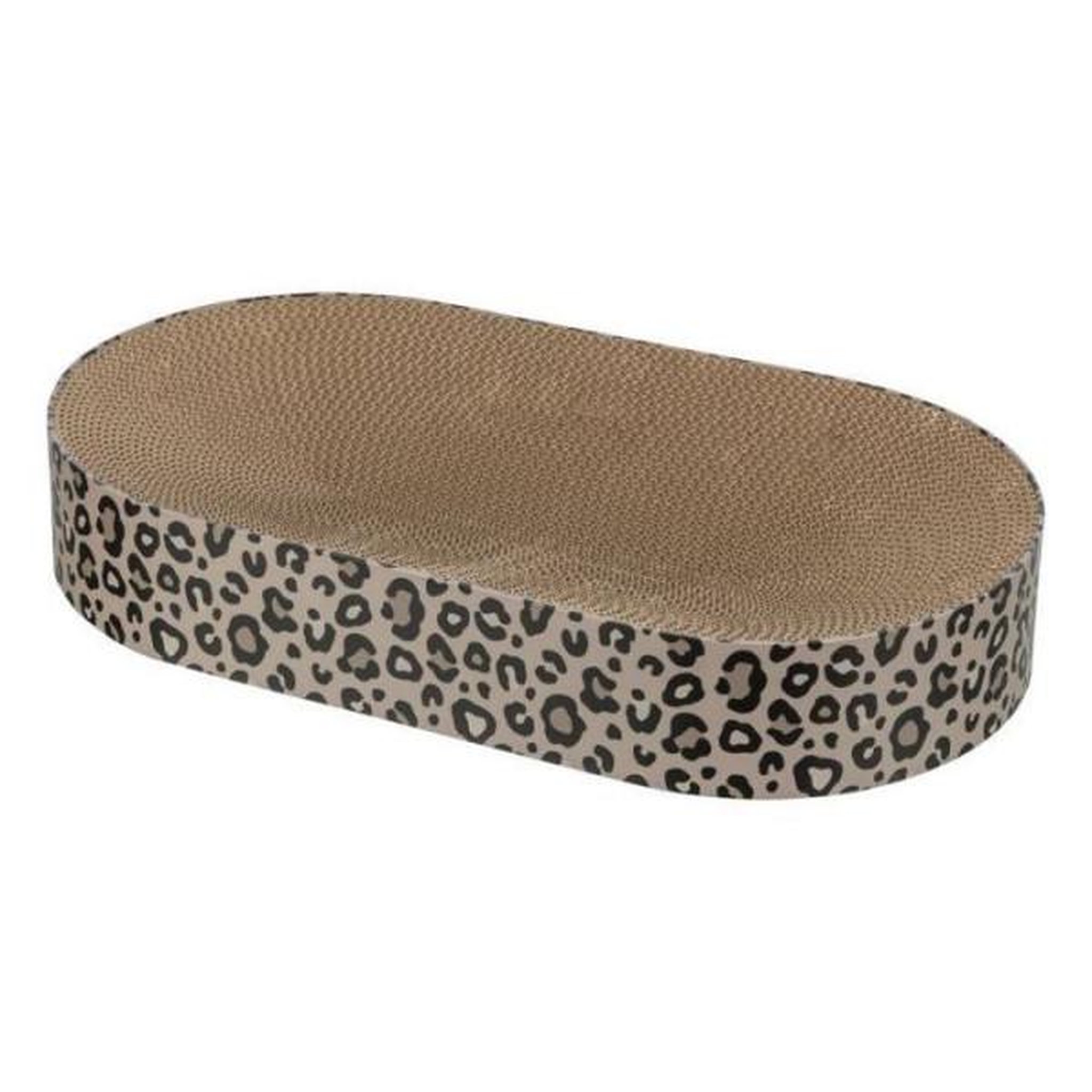 Voir la diapositive 2 : Trixie Lit griffoir - TRIXIE - LEO - Carton - 63 x 10 x 35 cm - Brun imprimé léopard
