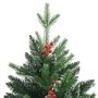 Voir la diapositive 4 : VIDAXL Sapin de Noël artificiel a charnieres avec baies rouges 240 cm