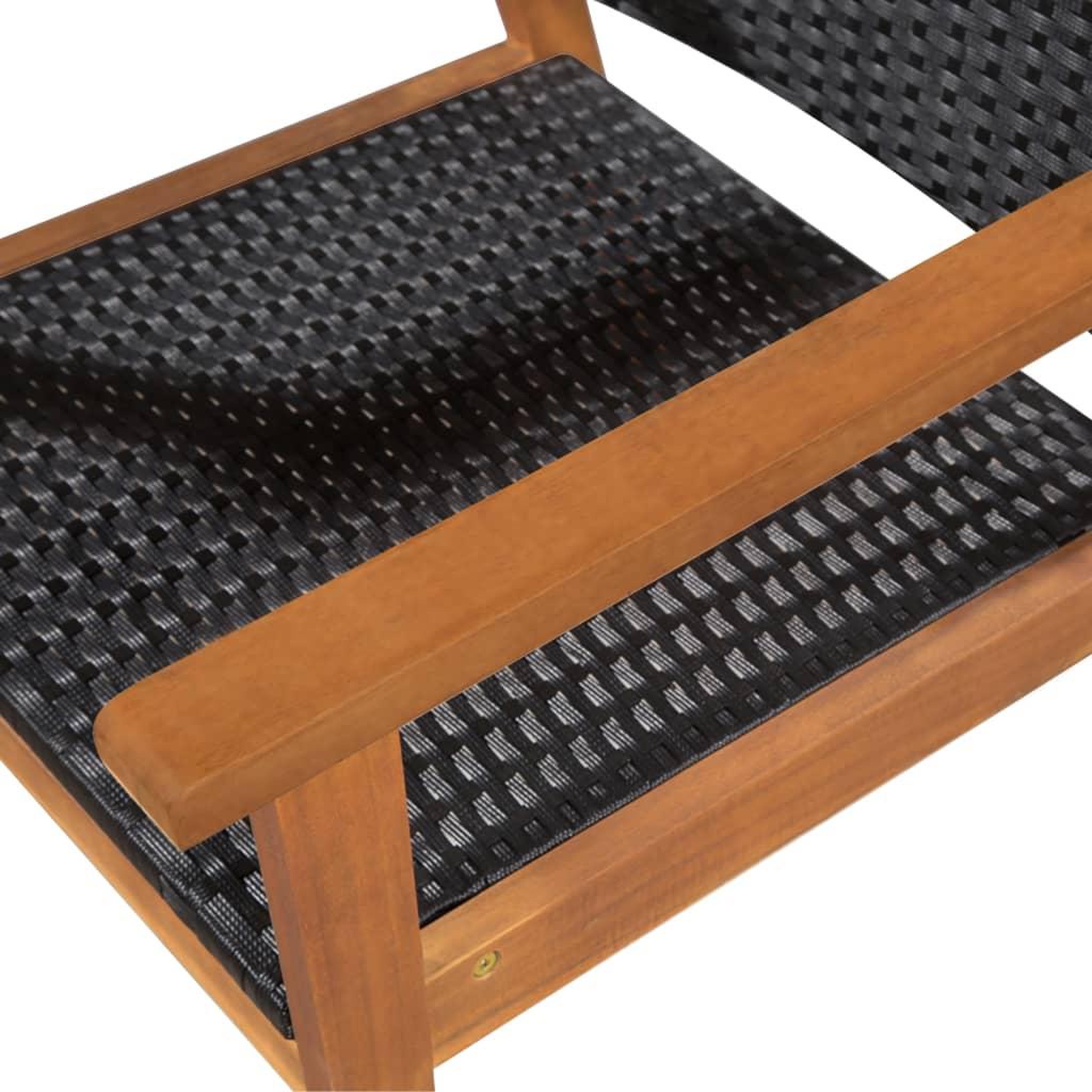 Voir la diapositive 5 : VIDAXL Ensemble a manger d'exterieur 5 pcs Resine tressee Noir marron