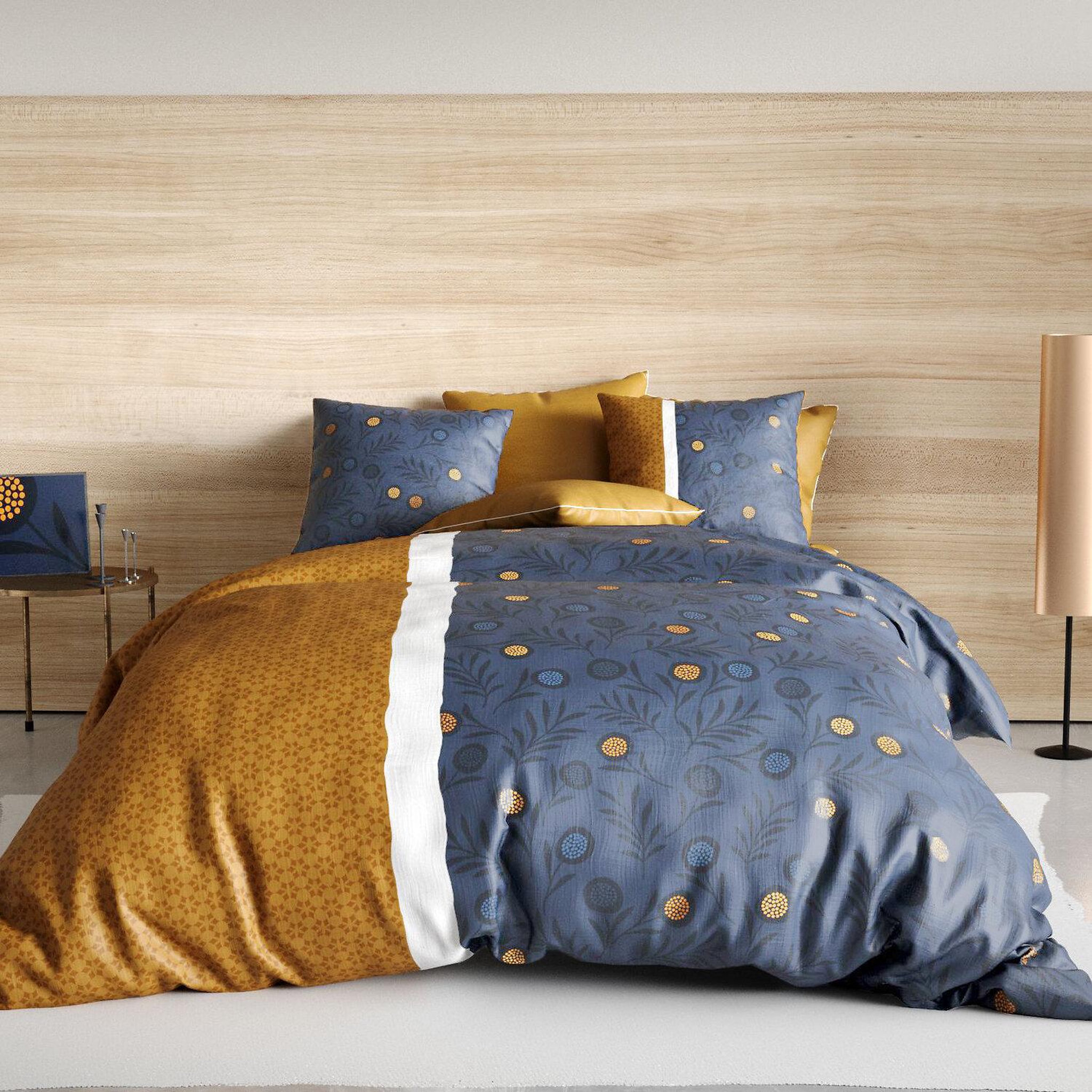Voir la diapositive 1 : ATELIER DU COTON Parure de drap 100% coton 57fils bel'or