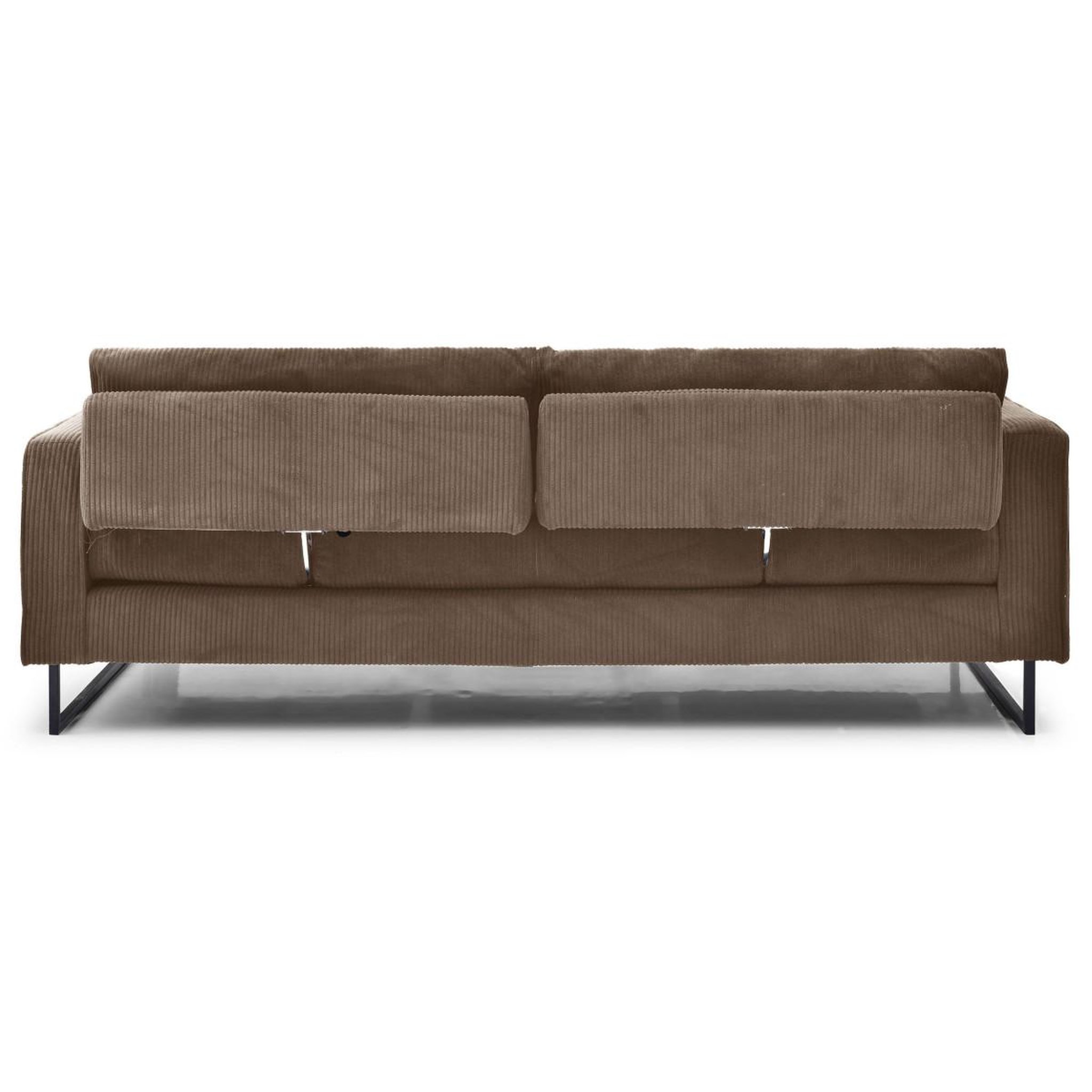 Voir la diapositive 5 : Paris Prix Canapé convertible 3 places en velours côtelé  thai  207cm taupe