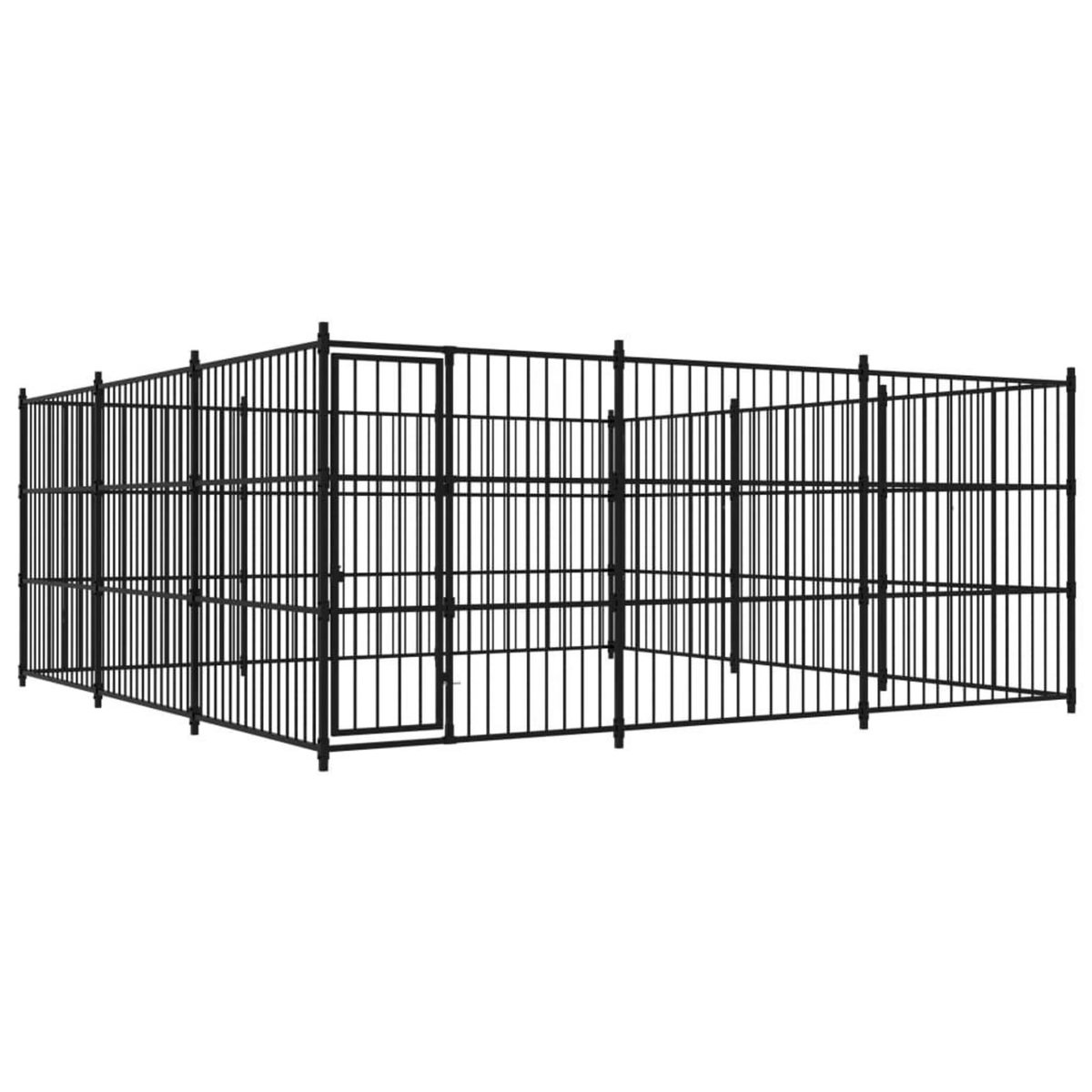 VIDAXL Chenil d'exterieur pour chiens 450 x 450 x 185 cm