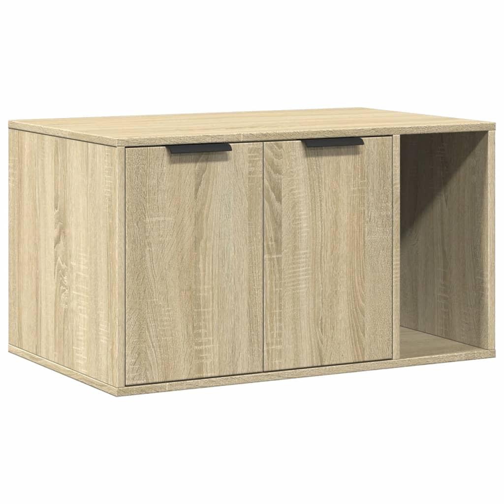 Voir la diapositive 2 : VIDAXL Meuble de bac a litiere pour chat chene sonoma bois ingenierie