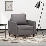 VIDAXL Fauteuil Gris 60 cm Similicuir