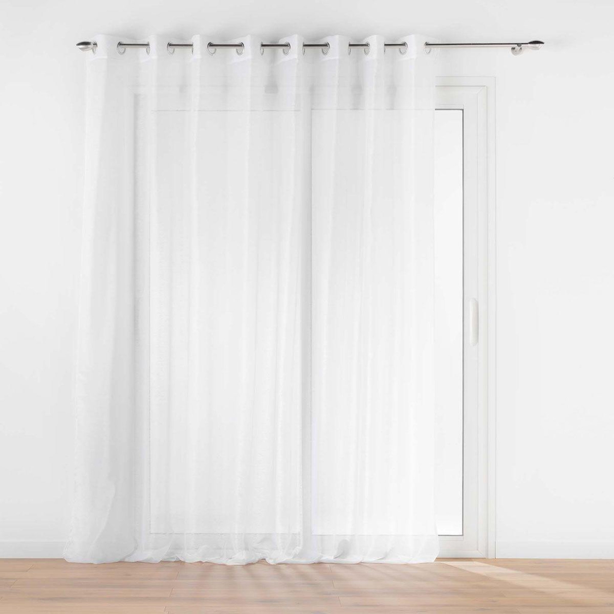 Douceur d'Intérieur Rideau voilage à œillets  lisséa  300x240cm blanc
