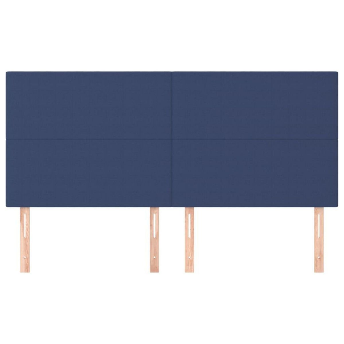 VIDAXL Tetes de lit 4 pcs Bleu 100x5x78/88 cm Tissu