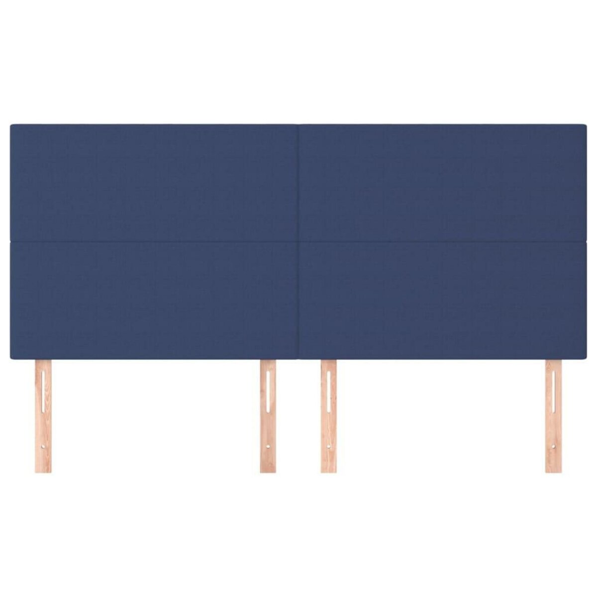 VIDAXL Tetes de lit 4 pcs Bleu 100x5x78/88 cm Tissu