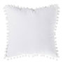 Voir la diapositive 1 : ATMOSPHERA Coussin à Pompons  Jao  40x40cm Ivoire