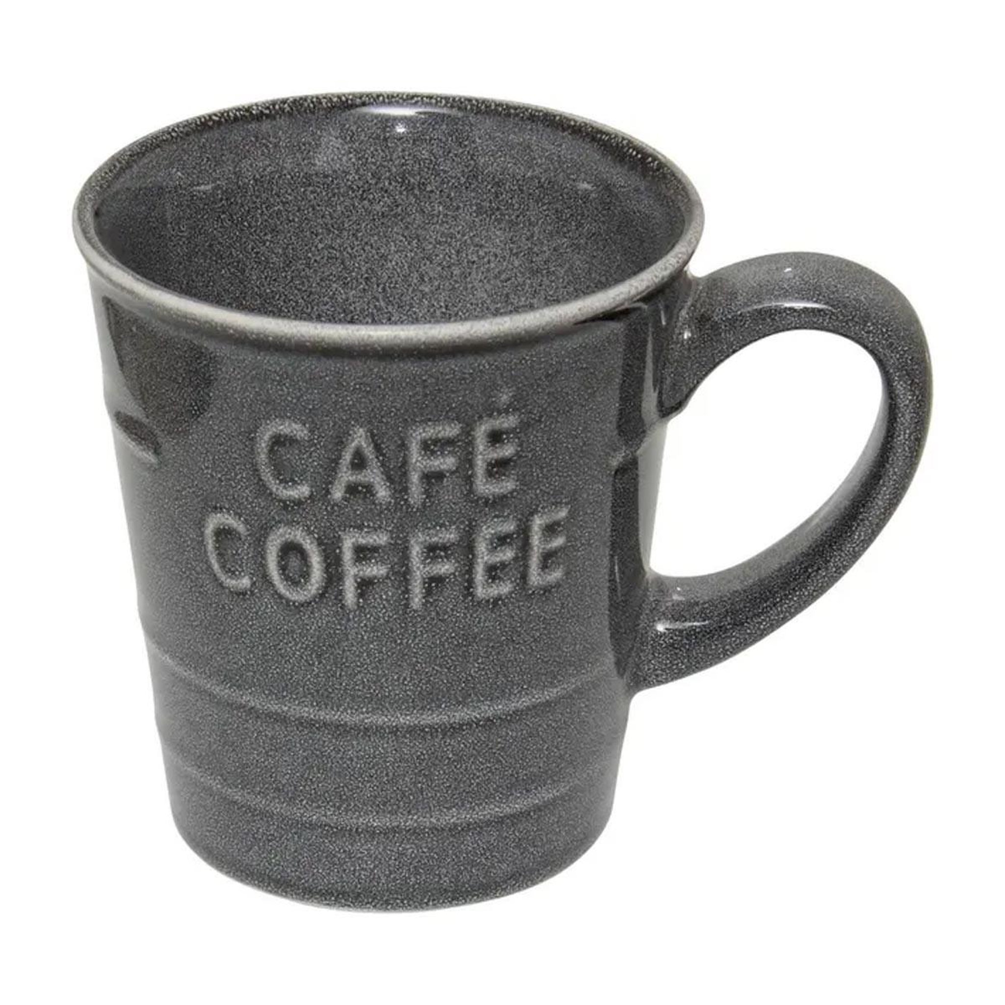 Voir la diapositive 2 : SECRET DE GOURMET Lot de 6 mugs à café  joel  20cl gris