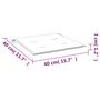 Voir la diapositive 6 : VIDAXL Coussins de chaise jardin lot de 6 creme 40x40x3cm tissu oxford
