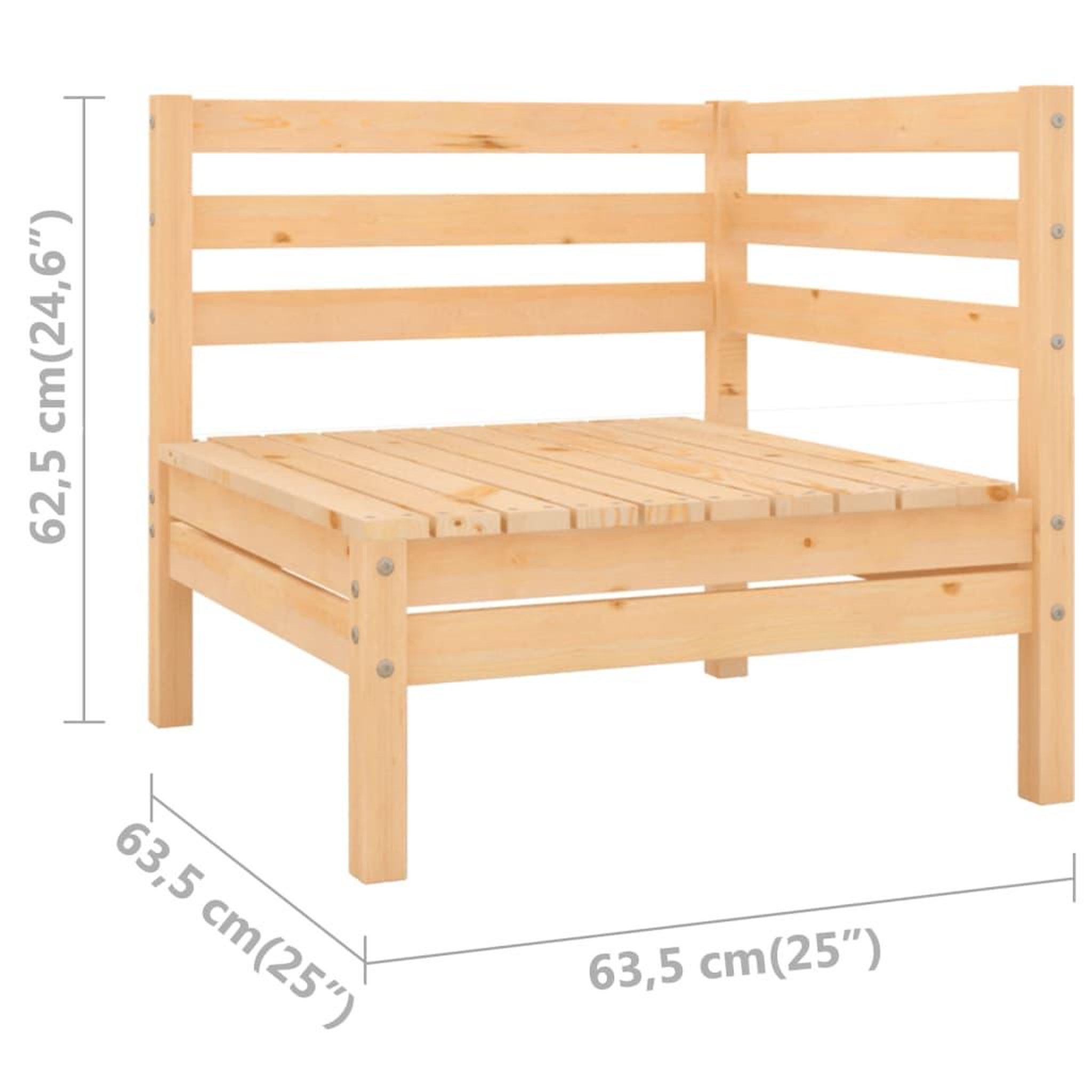 Voir la diapositive 6 : VIDAXL Canapes d'angle de jardin 2 pcs Bois de pin massif