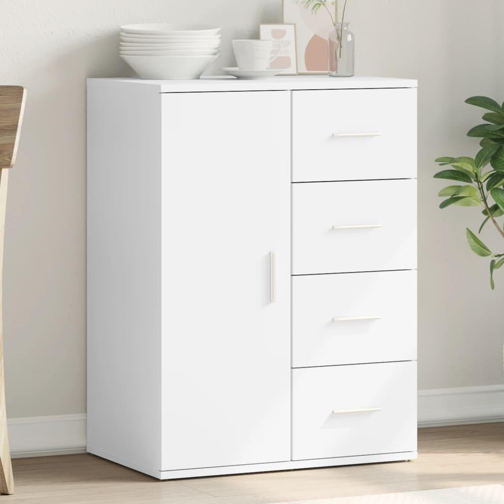 VIDAXL Buffet blanc 59x39x80 cm bois d'ingenierie