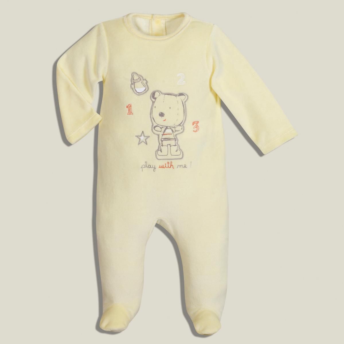 IN EXTENSO Pyjama en velours bébé