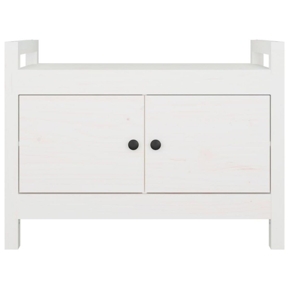 VIDAXL Banc d'entree Blanc 80x40x60 cm Bois de pin massif