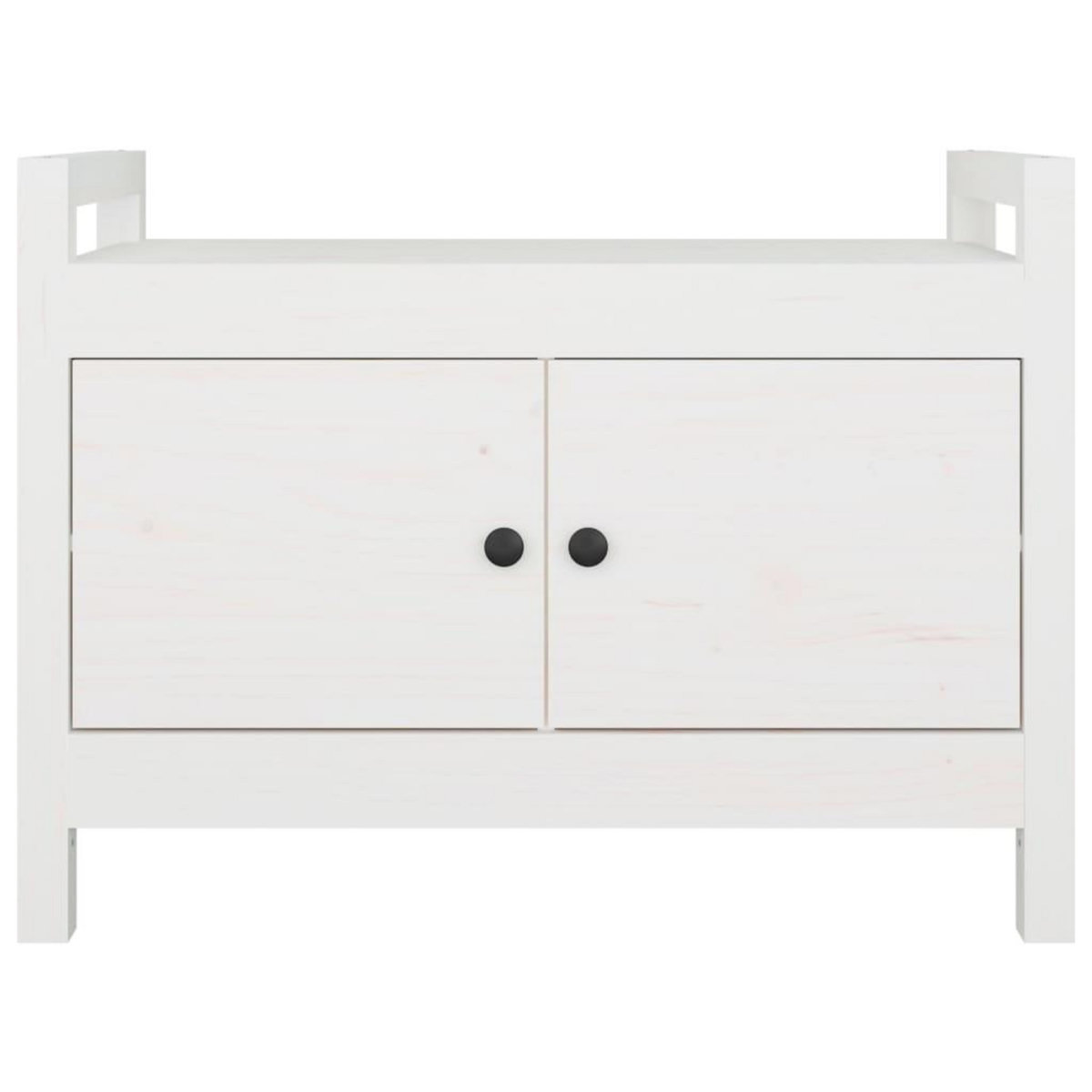 VIDAXL Banc d'entree Blanc 80x40x60 cm Bois de pin massif