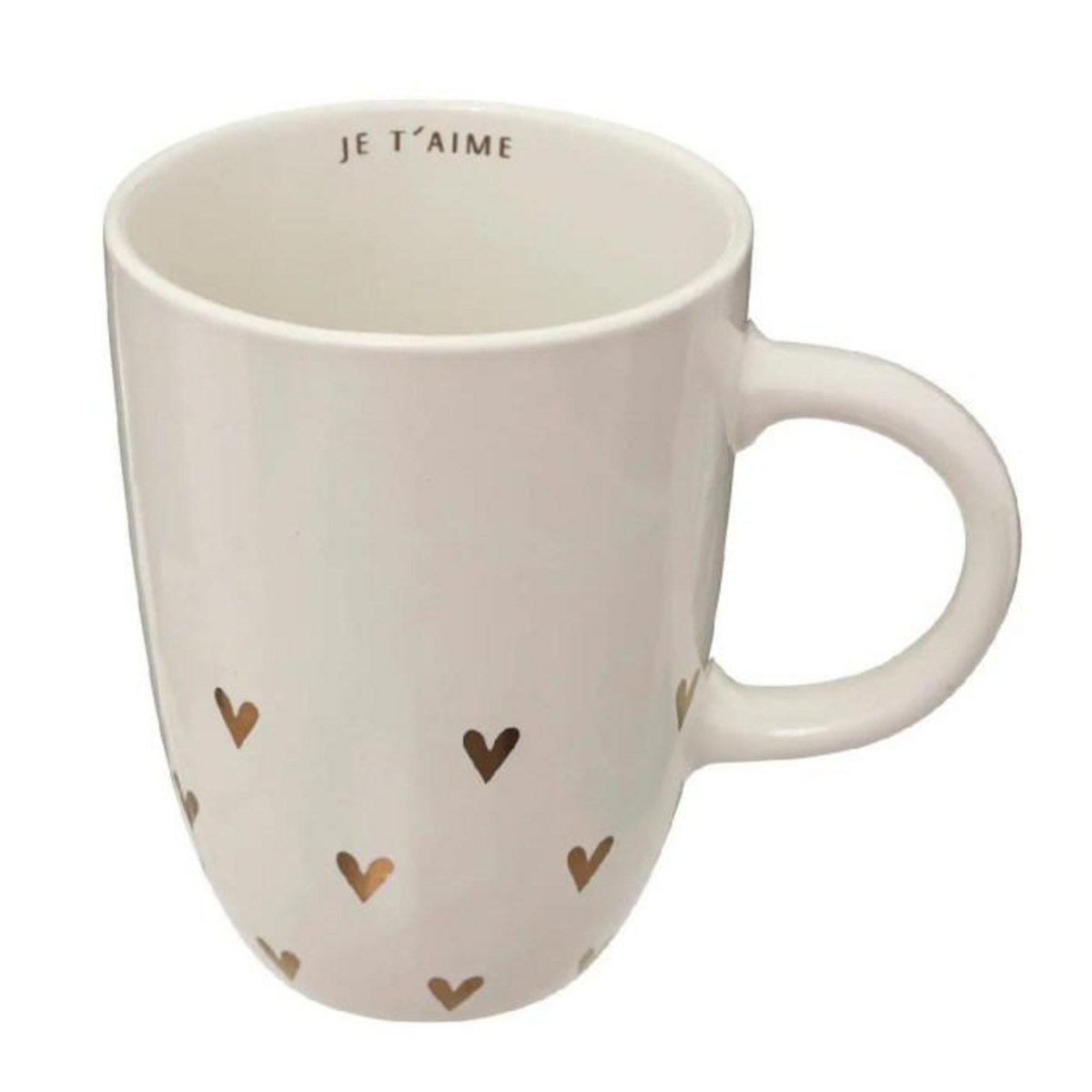 SECRET DE GOURMET Lot de 6 Mugs Coeur  The Floral  44cl Blanc
