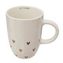 Voir la diapositive 2 : SECRET DE GOURMET Lot de 6 Mugs Coeur  The Floral  44cl Blanc