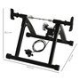 Voir la diapositive 3 : HOMCOM Home trainer pour vélo support entraînement vélo VTT trainer magnétique pliable 5 niveaux de résistance réglable noir