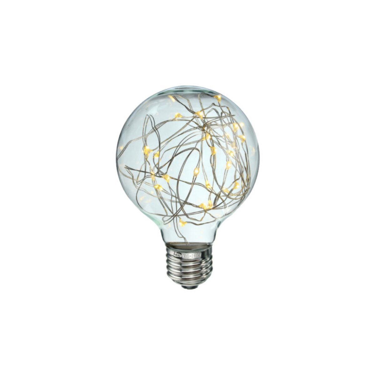  Ampoule LED globe ambrée à fil de cuivre XXCELL - 2 W - 2200 K - E27