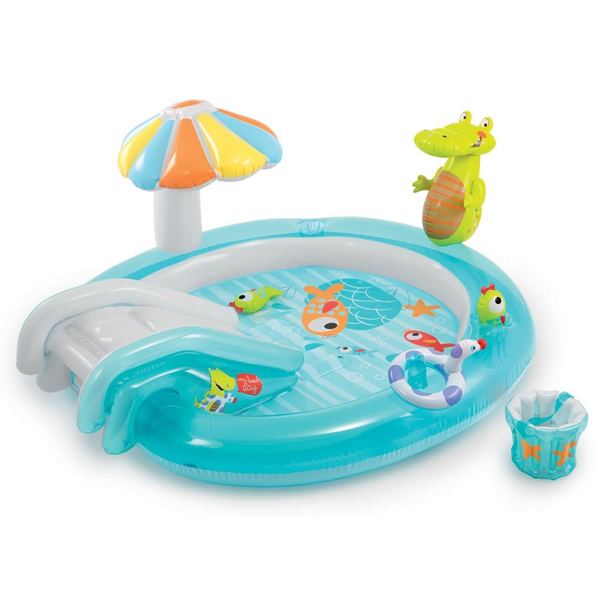 Piscine fontaine Dino avec jets d'eau Intex - Jeu enfant